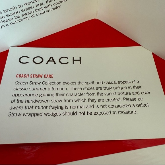 Coach Poppy Grace Watcol Multicolor Wedge Straw Collection Sandals 9 Medium - Picture 13 of 15